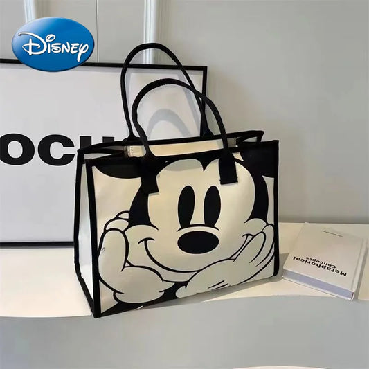 Disney's New Cartoon Mickey Casual Versatile Women's Large-capacity Canvas Bag Fashionable Work Commuter Handbag