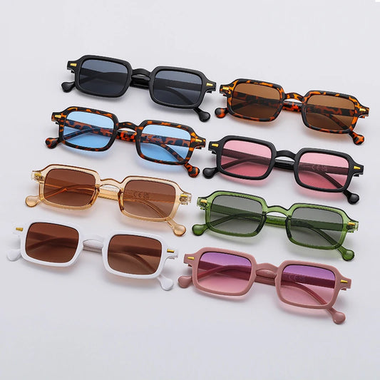 Fashion Luxurious Rectangle Sunglasses Women Oval Vintage Brand Designer Square Sun Glasses Men Shades Female Eyewear Anti-glare